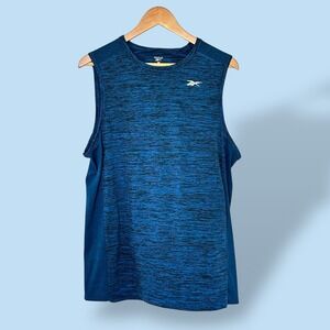 Reebok Mens Training Workout Tank Top Athletic Sleeveless‎ Shirt Blue Medium